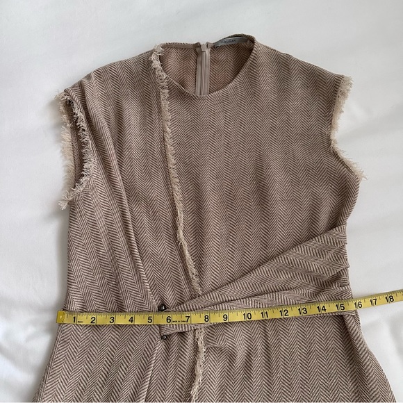 Dusan Linen Oatmeal Maxi Long Dress 42 US Size 10/12 - Picture 8 of 13